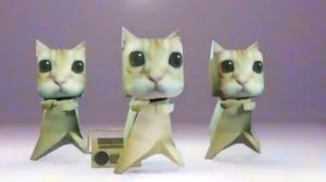 Бумажные котики танцуют под песню 10 минут