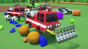 Мусоровозы, тракторы, полицейские машины и другие автомобили превращают колеса в шары