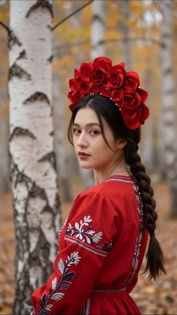 Вдохновение осени: красота в традиционном наряде #осень #традиции #красота