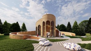 Всесезонная горка для детей и взрослых с помещениями свободного назначения