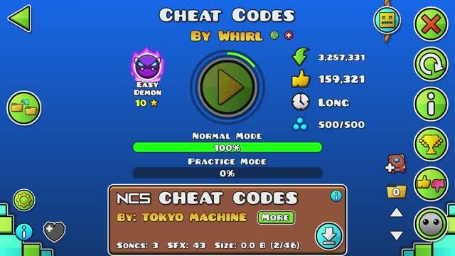 Geometry Dash Cheat Codes Eazy Demon By Whirl