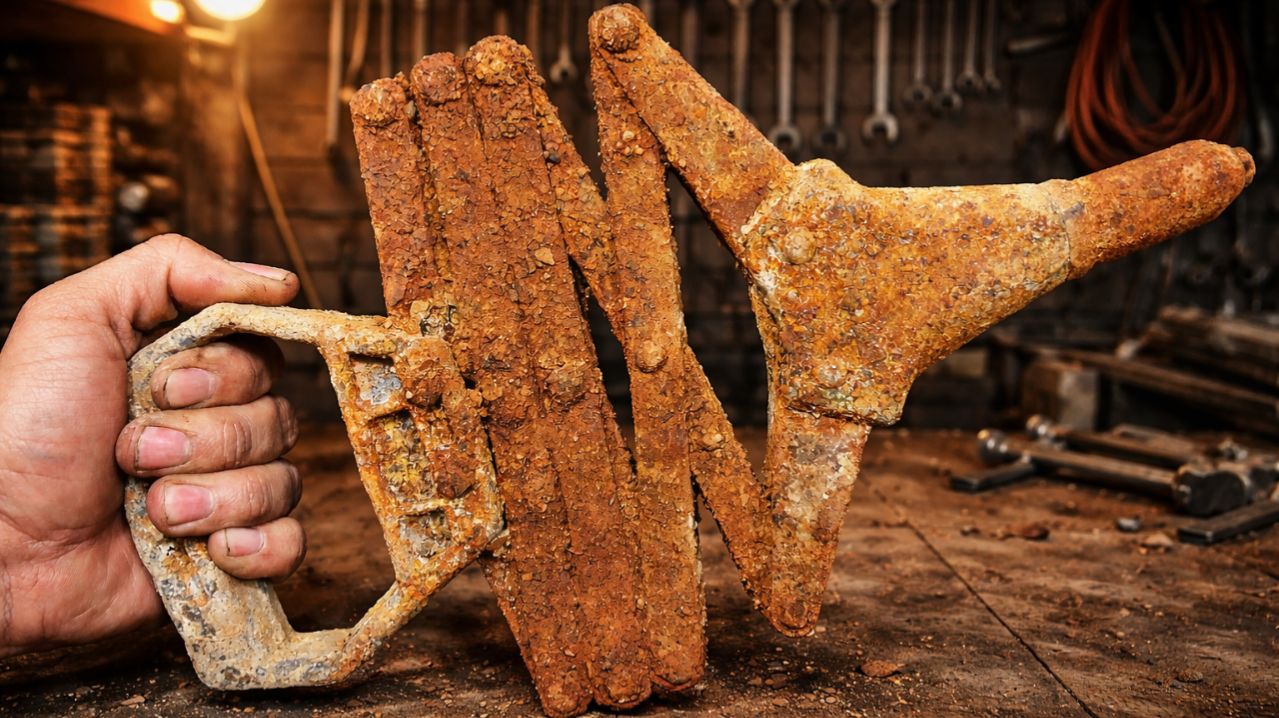 Реставрация старого ржавого заклепочного инструмента