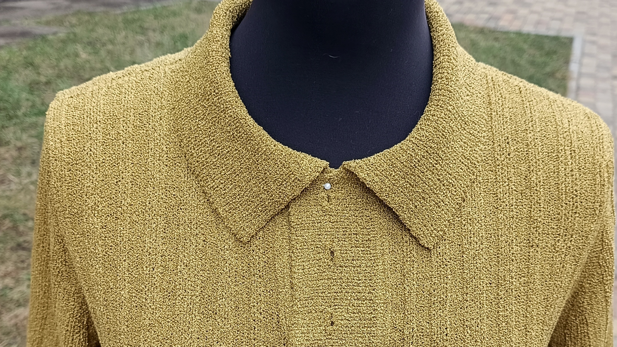 Воротник поло на вязальной машине