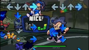 фнф мод Дарнел против Пико но в синя голубом раскрасе