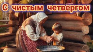Четверг чистоты. С Чистым четвергом. Красивая музыкальная открытка.