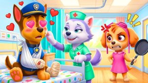 МУЛЬТИКИ Чейз влюблён в медсестру Эверест!💕 Разве SKYE ревнует из‑за Пана?» | Щенячий патруль