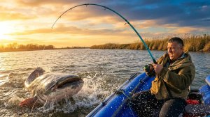 Вот это рыбалка! Огромный сом чуть не утопил! Жерех атакует!