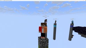 играю в мини-игру столбы на сервере mine today