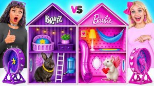 Домики Одного Цвета для Животных Челлендж Барби vs Братц