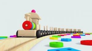 Изучение геометрических фигур с помощью игрушечного поезда для дошкольников - Видеоролики для детей