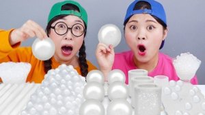 Прозрачная еда Алоэ вера Желе Десерт Мукбанг