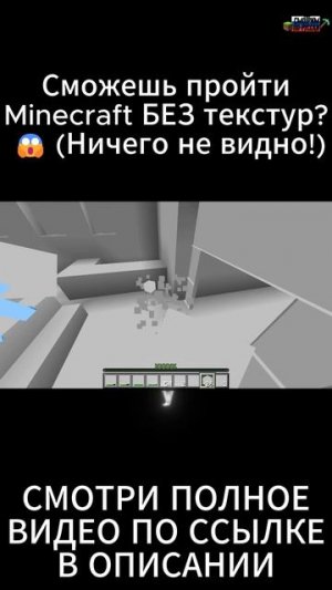 Сможешь пройти Minecraft БЕЗ текстур? 😱 (Ничего не видно!) l СМОТРИМ ПО-РУССКИ ЧАСТЬ 9/10