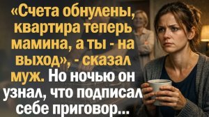 Истории из жизни. Слушать истории.  «Счета обнулены, квартира теперь мамина, а ты — на выход»