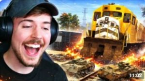 Мистер Бист : СМОЖЕШЬ ОСТАНОВИТЬ ПОЕЗД в GTA 5 ? Mr. Beast на русском