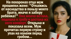 Истории из жизни. Слушать истории. На похоронах отца муж прошипел жене： ＂Откажись от наследства