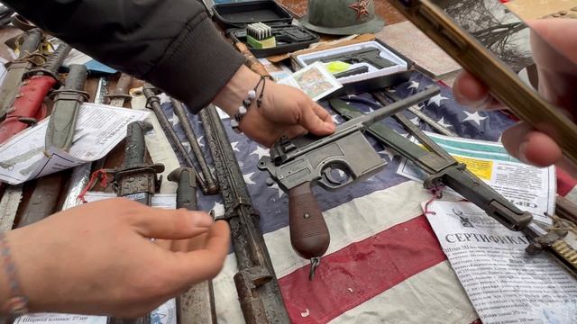Немецкие пистолеты ВОВ Маузер, Вальтер на блошином рынке. Москва. #shorts