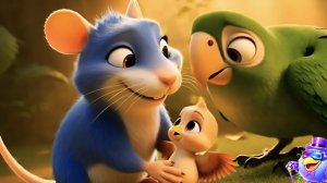 МУЛЬТИК ДЛЯ ДЕТЕЙ ПРО ЛЕСНОГО КРЫСЕНКА🐹. КРЫСЁНОК СПАСАЕТ ПТЕНЦА🐣. МУЛЬТФИЛЬМЫ ДЛЯ ДЕТЕЙ.