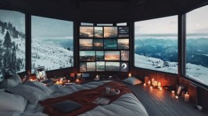 Hygge： SciFi Ambient Music & Soundscape🎧❄️for a Relaxing Snowed In Winter Day (Soothing white noise