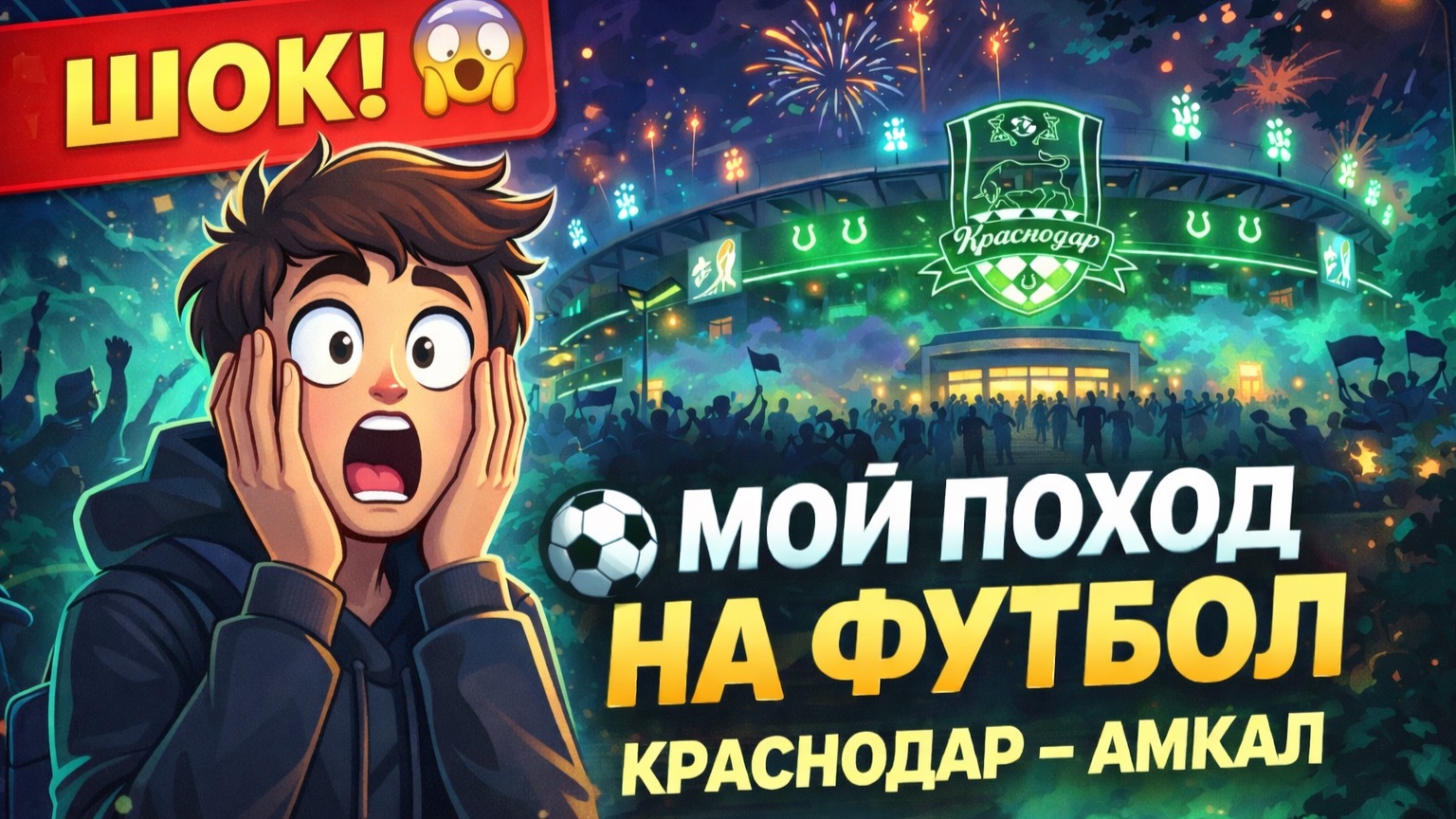 Пошёл на матч Краснодар – Амкал… атмосфера, которую не покажут по ТВ ⚽🔥