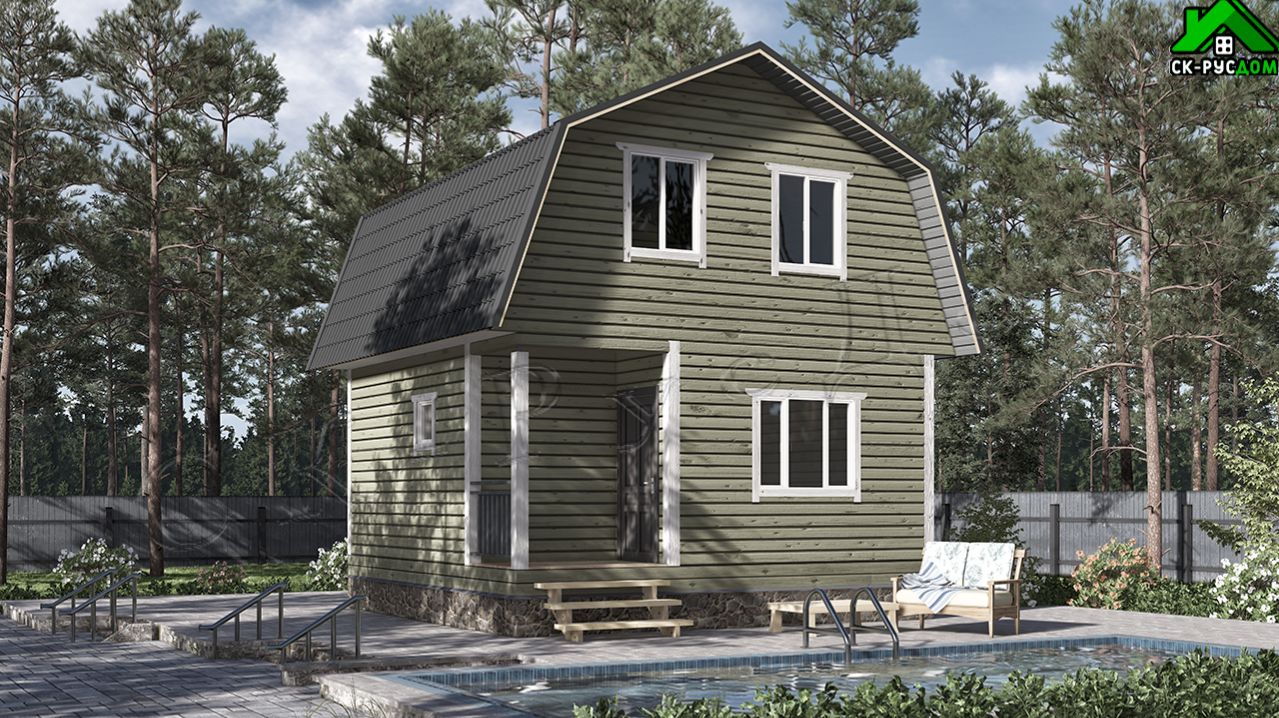 Проект дом баня