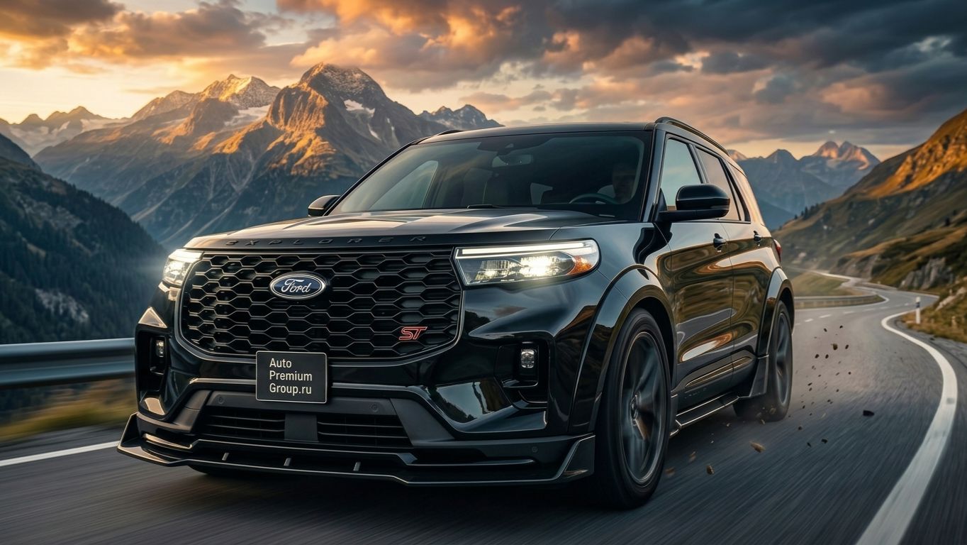 Ford Explorer ST 2025  звук экстерьер интерьер. Обзор без комментариев