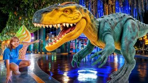 1 Динозавры против волшебной палочки! Превращение гигантских динозавров обратно в игрушки