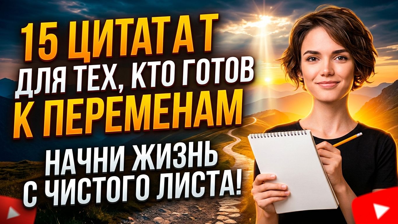Начни жизнь с ЧИСТОГО ЛИСТА: 15 ЦИТАТ для ТЕХ, кто готов измениться