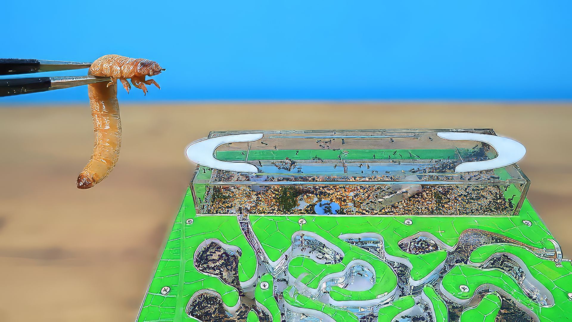 Битва огромного зофобаса с муравьями! Запрещенное видео!