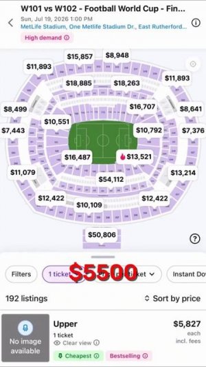 Цена билета на финал ЧМ-2026 💸⚽️ #цена #билет #финал #ЧМ2026