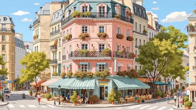 𝐏𝐀𝐑𝐈𝐒 𝐂𝐀𝐅𝐄́ ☕️ Relaxing French Music ~ Parisian Morning Playlist & Jazz Accordion