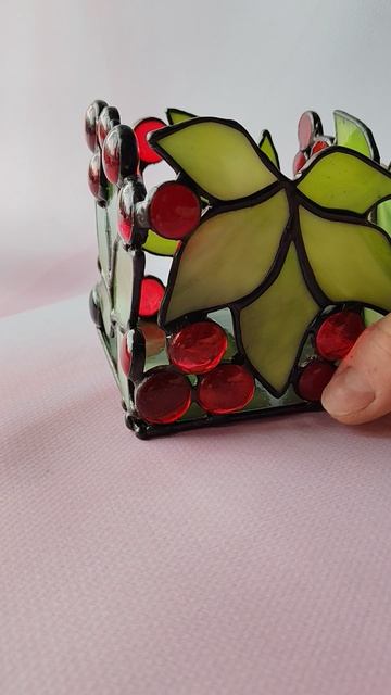 витражный подсвечник виноград