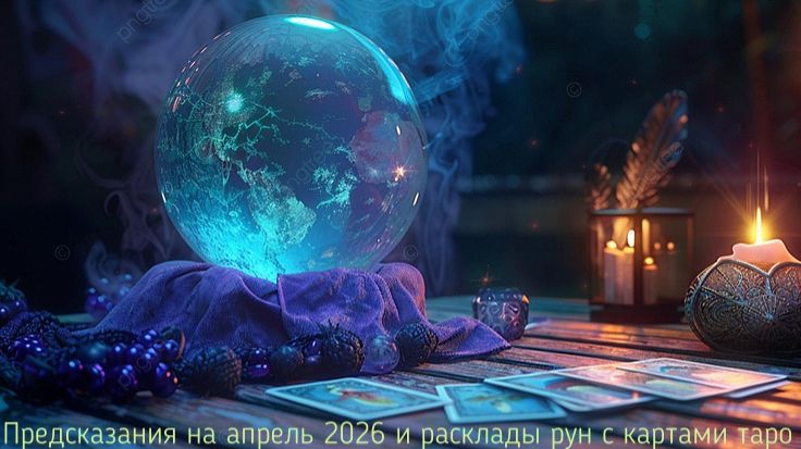 Предсказания на апрель 2026 и расклады рун с картами таро