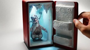 Как сделать диораму с пингвином-зомби в холодильнике