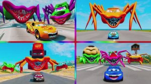 МАК ПАУК и МОЛНИЯ МАКВИН МОЗГ 🆚 Эпическая БИТВА МАШИНКИ мультик