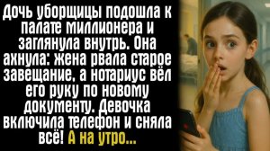 Истории из жизни. Слушать истории. Дочь уборщицы подошла к палате миллионера и заглянула внутрь.