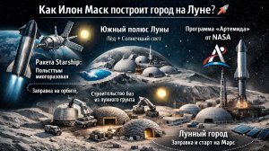 Как Илон Маск построит город на Луне?