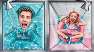 Влад а4 . Кто Последний Покинет ДУШЕВУЮ КАБИНУ Челлендж ! Видео Влада Бумага а4