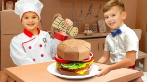 Приключения в картонном кафе — Дети учатся готовить!