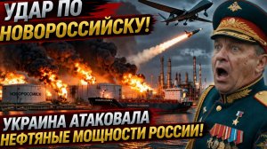 ⚡ УДАР ПО НОВОРОССИЙСКУ! УКРАИНА АТАКОВАЛА НЕФТЯНЫЕ МОЩНОСТИ РОССИИ!