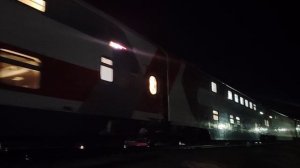 Вечерний рейс. Поезд Йошкар-Ола Москва едет по Марий Эл