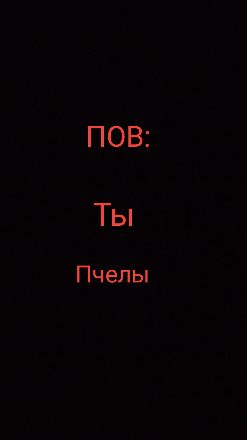 Пов: Ты и пчёлы