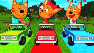 Три Кота. Большие Гонки. Гонки на Машинках. Монстр трак Гонки. Три Кота Смотреть
