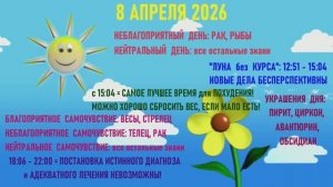 "АСТРОПРОГНОЗИК на 08.04.2026 для ВСЕХ ЗНАКОВ ЗОДИАКА"!!!