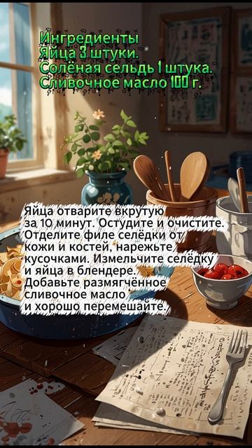 Бутербродная намазка из селёдки с яйцами