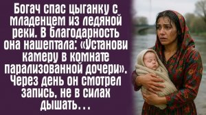 Истории из жизни. Слушать истории.  Богач спас цыганку с младенцем из ледяной реки. В благодарност