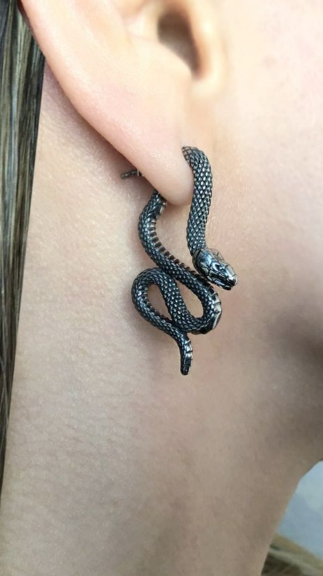 Серьги-джекеты "Змей заступник" от StarfallShop