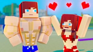 Джей Джей стал мускулистым. Майнкрафт Мультик