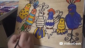 Сделали кормушку, сделали роспись