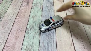 348571 Машина Технопарк Nissan полицейская световые эффекты открывающиеся двери и багажник 12см