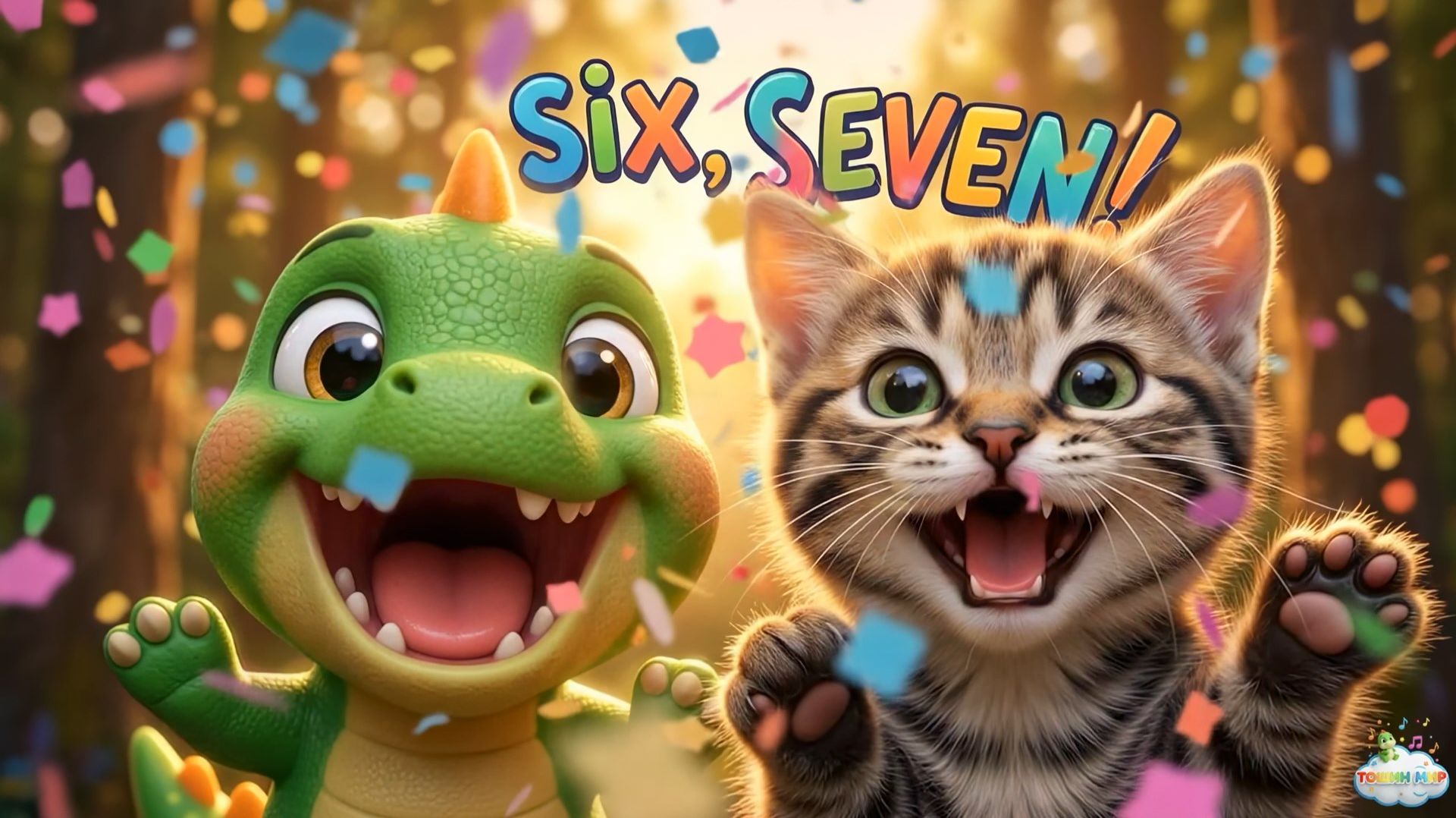 Шесть-семь! Считалочка | Песенка для малышей | Динозаврик Тоша